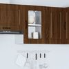 vidaXL Kitchen Wall Cabinet with Glass Door Kalmar Brown Oak Engineered Wood