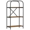 vidaXL Bookshelf 3-Tier 60 x 30 x 109 cm Engineered wood Smoked Oak