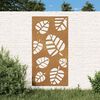 vidaXL Garden Wall Decoration 105x55 cm Corten Steel Leaf Design