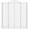 vidaXL Arched Gabion Baskets 11 pcs 200x50x200/220 cm Galvanised Iron