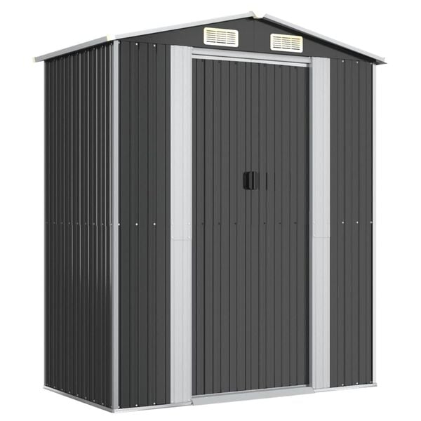 vidaXL Garden Shed Anthracite 192x108x223 cm Galvanised Steel