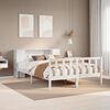 vidaXL Bookcase Bed without Mattress White 140x190 cm Solid Wood Pine