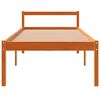 vidaXL Senior Bed without Mattress Wax Brown 90x200 cm Solid Wood Pine
