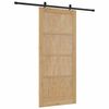 vidaXL Sliding Door Natural and Black 93 x 211 cm