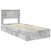 vidaXL Storage Bed Concrete Grey 90 x 200 cm Engineered Wood