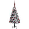 vidaXL Artificial Christmas Tree with 150 LEDs with Stand White 120 cm