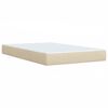 vidaXL Box Spring Bed with Mattress Cream 120x190 cm Fabric
