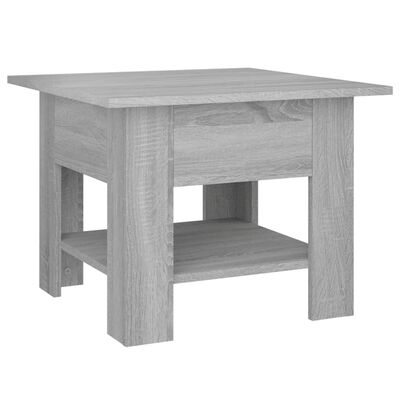 vidaXL Coffee Table Grey Sonoma 55x55x42 cm Engineered Wood