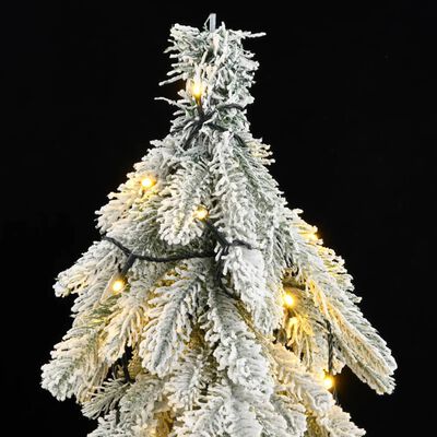vidaXL Artificial Christmas Tree 150 LEDs & Flocked Snow 150 cm