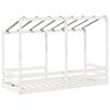 vidaXL Kids' Bed with Roof White 90x190 cm Solid Wood Pine