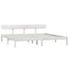 vidaXL Bed Frame without Mattress White Solid Wood 200x200 cm