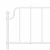 vidaXL Metal Bed Frame without Mattress with Headboard White 160x200cm