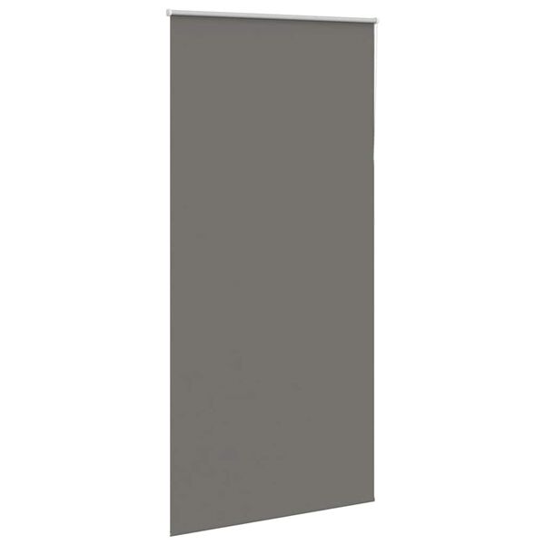 vidaXL Roller Blind Blackout Grey 115x210 cm Fabric Width 110.7 cm Polyester