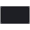 vidaXL Kitchen Backsplash Black 100 x 60 cm Tempered Glass