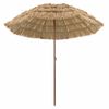 vidaXL Beach Parasol Natural 205 x 205 x 210 cm Polyester and Steel