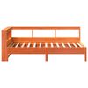 vidaXL Bookcase Bed without Mattress Wax Brown 90x200 cm Solid Wood Pine