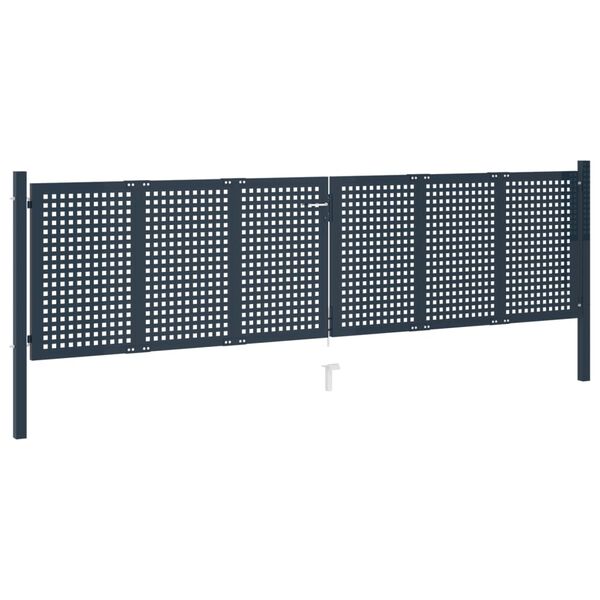 vidaXL Fence Gate Anthracite 404x125 cm Steel