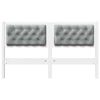 vidaXL Headboard Other White and light grey 140 cm Solid pine wood