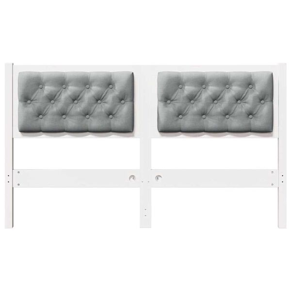 vidaXL Headboard Other White and light grey 140 cm Solid pine wood