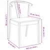 vidaXL Dining Chair 2 pcs White and White Solid Rubber Wood