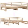 vidaXL Daybed with Drawers without Mattress 90x200 cm Solid Wood