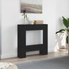 vidaXL Fireplace Surround Black Oak 81x18x82 cm Engineered Wood
