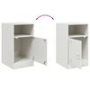 vidaXL Bedside Cabinet White 34.5x39x62 cm Steel