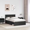 vidaXL Bed Frame with Headboard Black 135 x 190 cm Engineered wood