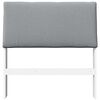 vidaXL Upholstered Headboard Light Grey 90 cm Solid Pine Wood