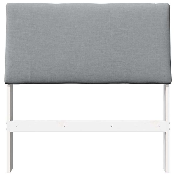 vidaXL Upholstered Headboard Light Grey 90 cm Solid Pine Wood