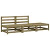vidaXL Garden Sofa Armless with Footstool Impregnated Wood Pine