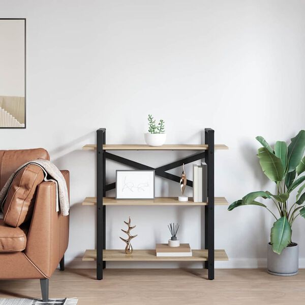 vidaXL Bookshelf Sonoma Oak 100 x 33.5 x 102 cm Engineered Wood