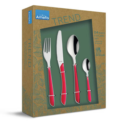 Amefa 24-Piece Cutlery Set Eclat Raspberry