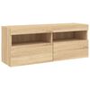 vidaXL 5 Piece TV Wall Units with LED Sonoma Oak Engineered Wood