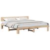 vidaXL Bed Frame with Headboard Natural 180 x 200 cm Solid Pine Wood