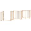 vidaXL Dog Gate with Door Foldable 15 Panels 750 cm Poplar Wood