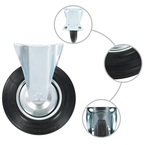 vidaXL Casters 4 pcs 200 mm