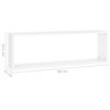 vidaXL Wall Cube Shelf 2 pcs White 80x15x26.5 cm Engineered Wood