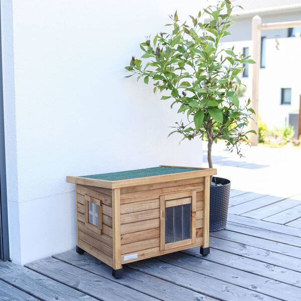 Kerbl Cat House Rustica 57x45x43 cm Brown and Green