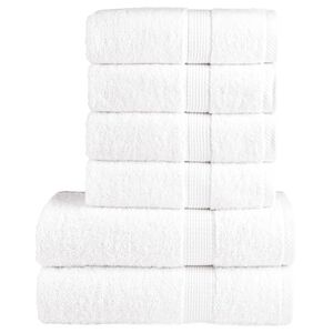 vidaXL 6 Piece Premium Towel Set SOLUND White 600 gsm