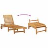 vidaXL Sun Lounger Reclining Brown 63 x 199 x 85cm Solid Acacia wood
