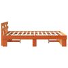 vidaXL Bed Frame with Headboard Wax Brown 120 x 190 cm Solid Pine Wood