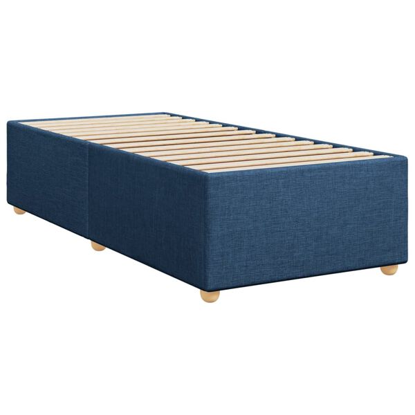 vidaXL Bed Frame without Mattress Blue 100x200 cm Fabric