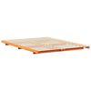 vidaXL Floor Bed Frame Wax brown 160 x 210 cm Solid pine wood