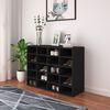 vidaXL Shoe Rack Engineered Wood 92x30x67.5 cm Black