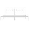 vidaXL Metal Bed Frame without Mattress with Headboard White 180x200cm