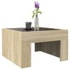 vidaXL Coffee Table with Infinity LED Sonoma Oak 50x50x30 cm