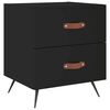 vidaXL Bedside Cabinets 2 pcs Black 40x35x47.5 cm Engineered Wood