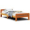 vidaXL Bed Frame without Mattress Wax Brown 90x200 cm Solid Wood Pine