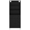 vidaXL Highboard Black Oak 69.5 x 34 x 180 cm Engineered Wood